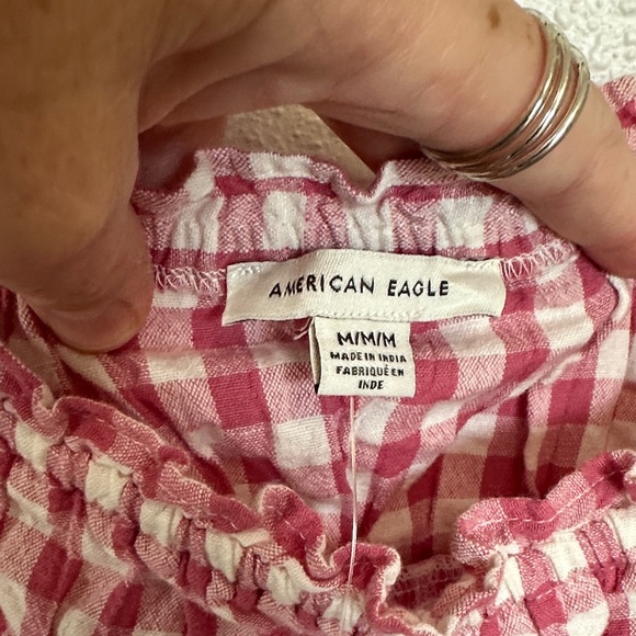 American Eagle Outfitters Red Gingham Adjustable Camisole Top Size Medium - Picture 3 of 9